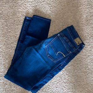American Eagle Skinny Mid Rise Dark Wash Jeans